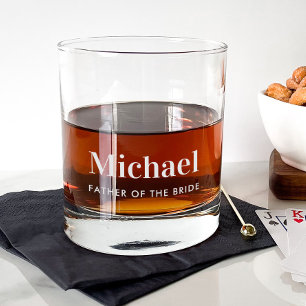 Wedding Father Of The Bride Rocks Glass