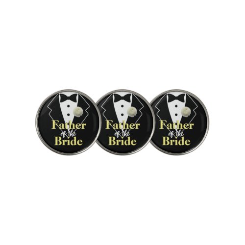 Wedding Father of the Bride Tuxedo Personalized Golf Ball Marker
