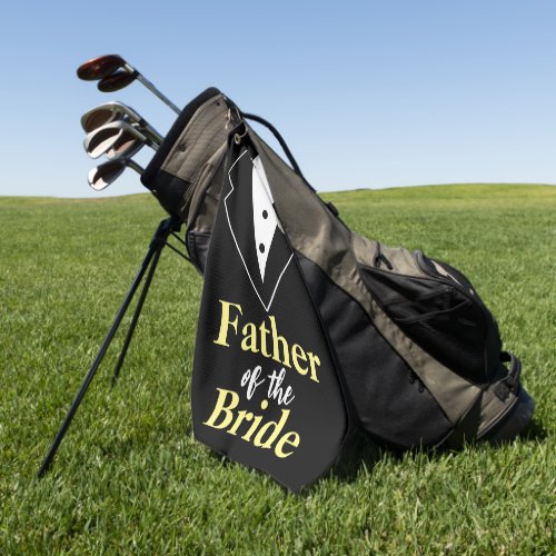 Wedding Father of the Bride Tuxedo Personalized Golf Towel