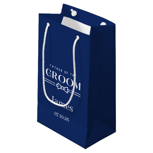 Wedding Father of the Groom Gift Bag (Front Angled)