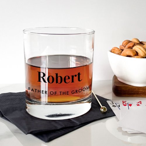 Wedding Father Of The Groom Gift Whiskey Glass
