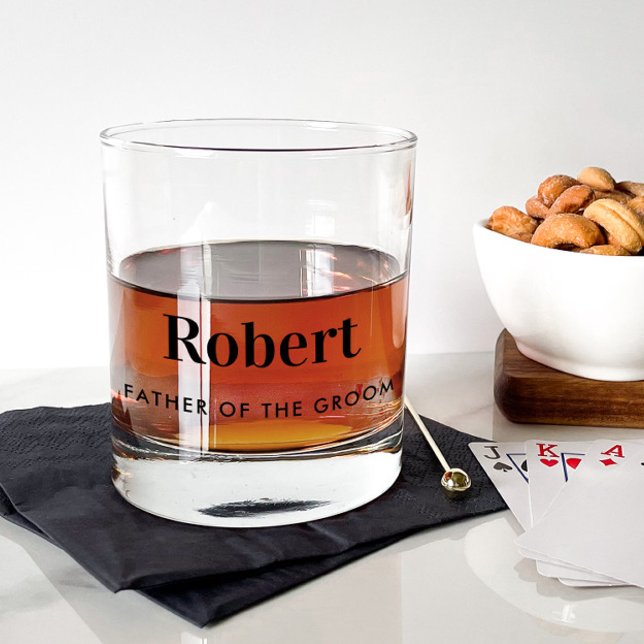 Wedding Father Of The Groom Gift Whiskey Glass (Creator Uploaded)