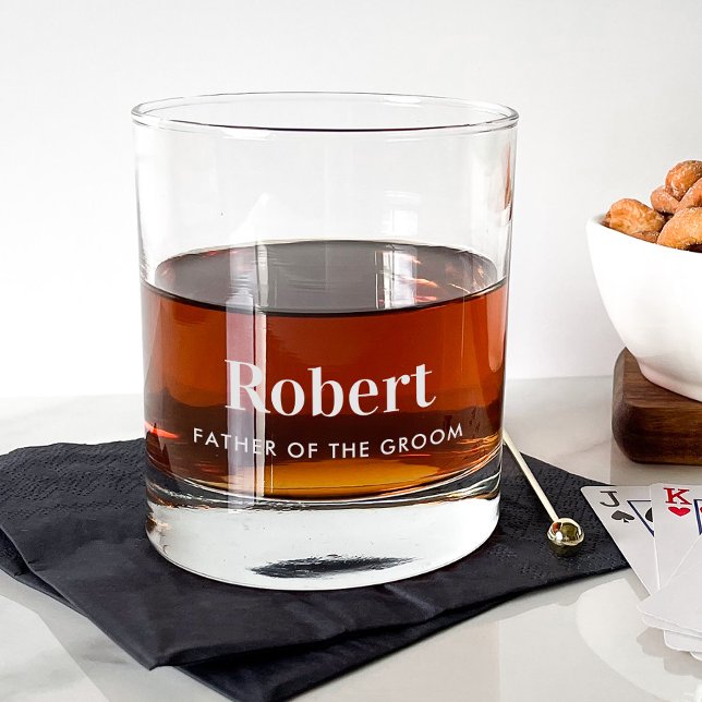 Wedding Father Of The Groom Rocks Glass (Creator Uploaded)