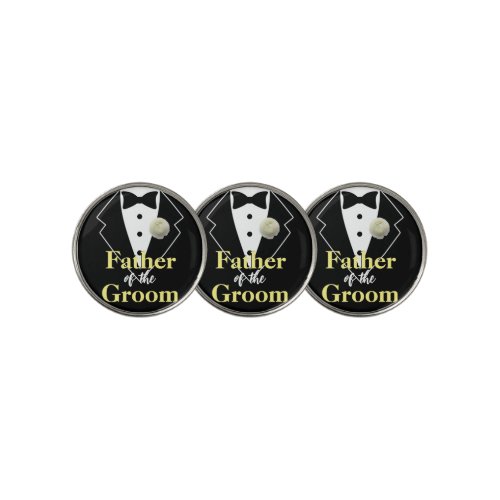 Wedding Father of the Groom Tuxedo Personalized Golf Ball Marker
