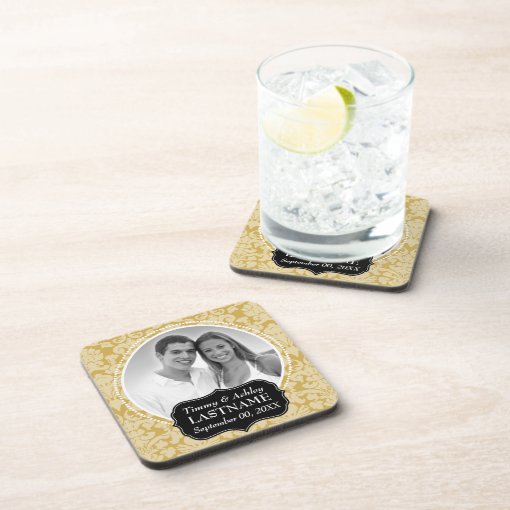 Wedding Favor - Anniversary Keepsake Beverage Coaster | Zazzle