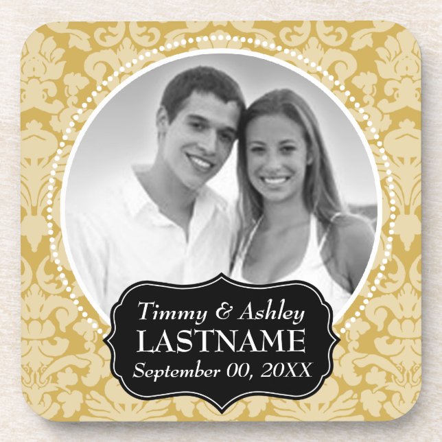 Wedding Favor - Anniversary Keepsake Beverage Coaster (Front)