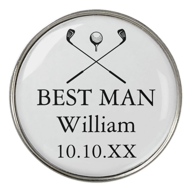 Wedding Favor Bachelor Party Golf Ball Marker (Front)