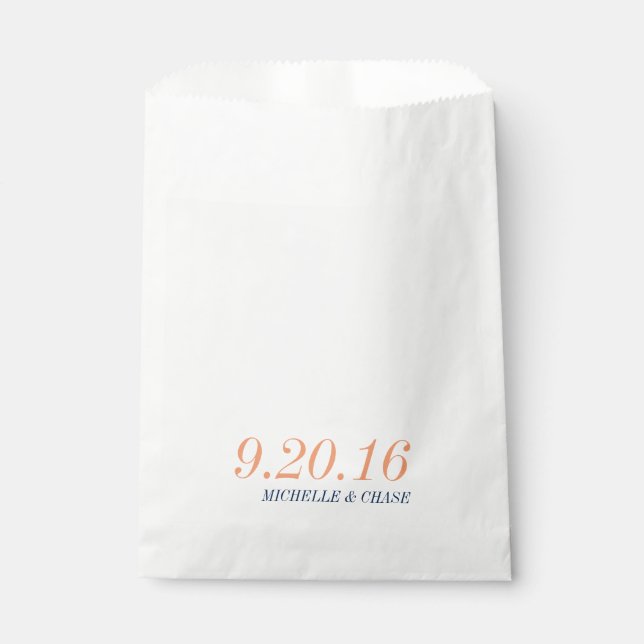 Wedding Favor Bag, Bold Typography Favor Bag (Front)