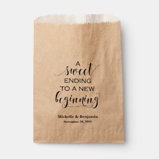 Wedding Favor Bag - Sweet Ending to New Beginning