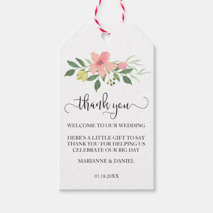 Personalised Wedding Gift/Favour Tags-Luggage Label/Floral 