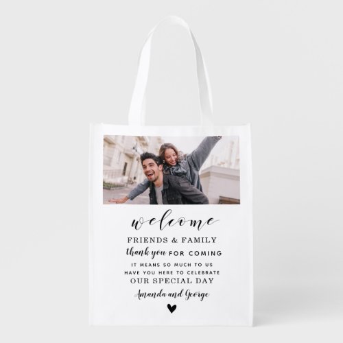 Wedding favor bag with photo