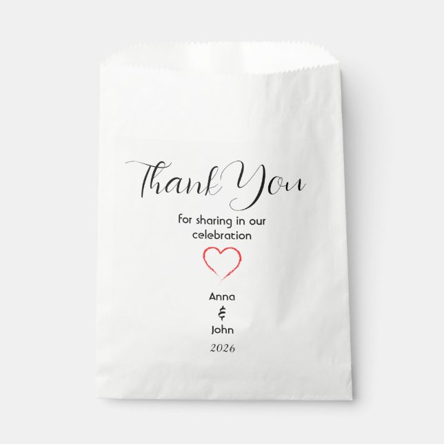 Wedding Favor Bags (Front)