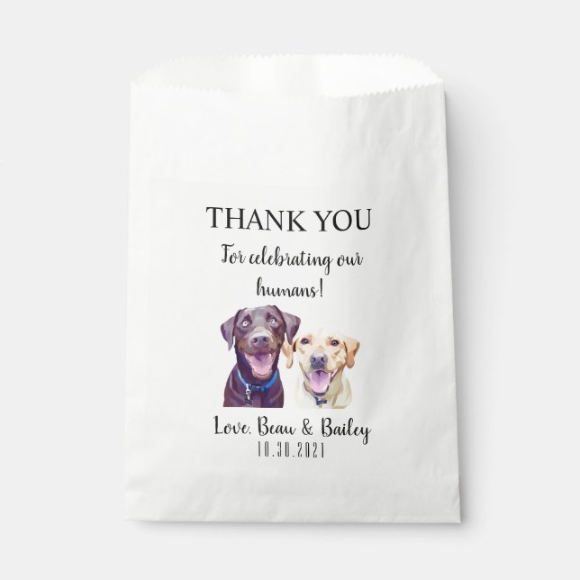 Wedding Favor Bags - Customized Pet Bag (Front)