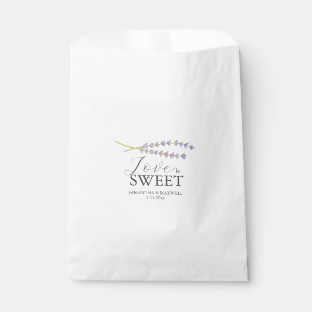 Wedding Favor Bags Lavender (Front)