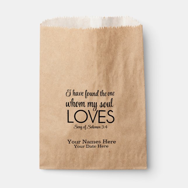 Wedding Favor Bags, Wedding Favors, Candy Bags (Front)