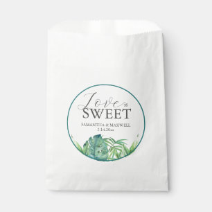 Wedding Favor Bags Wild Tropical Palm Love Sweet
