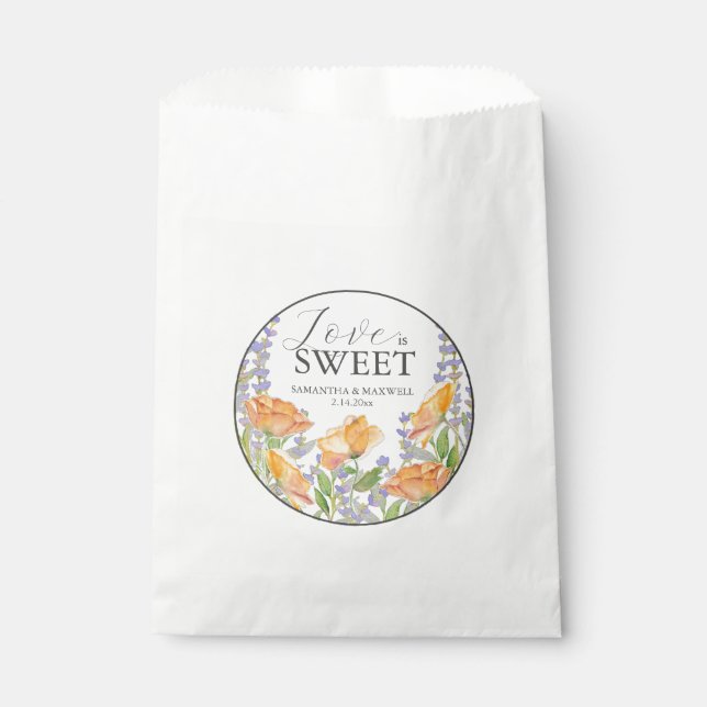 Wedding Favor Bags Wildflowers (Front)