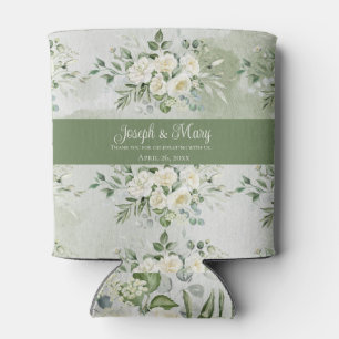 Wedding Favor Botanical Soft Romantic Golf Course Can Cooler