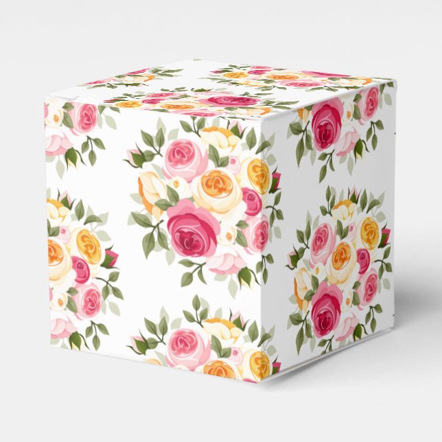 Wedding Favor Box-Flowers Favor Boxes (Front Side)