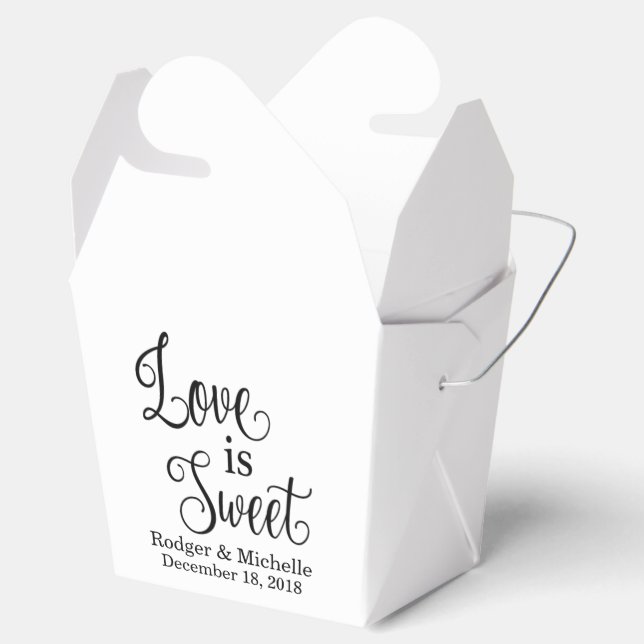 Wedding Favor Box - Love Is Sweet (Opened)