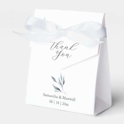 Wedding Favor Boxes Dusty Blue Botanicals