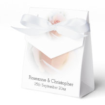 Wedding Favor Boxes Peach Pink Rosebud