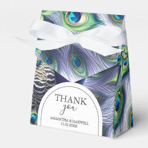 Wedding Favor Boxes Royal Peacock