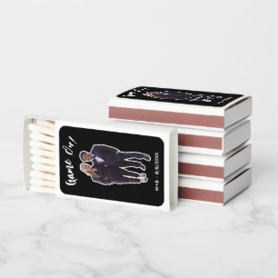 Wedding Favor Bride Groom Photo Black White Custom Matchboxes
