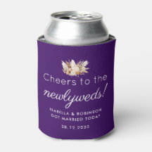 Wedding Favor Cheers to the Newlyweds Purple