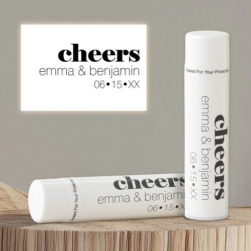 Wedding Favor - Cheers with Bride and Groom Names