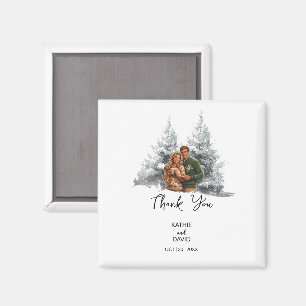 Wedding Favor Christmas Adventure Outdoor Marriage Magnet