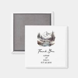 Wedding Favor Christmas Adventure Outdoor Marriage Magnet