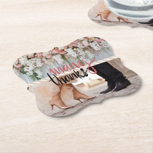 Wedding Favor Decor Paper Coaster (Angled)
