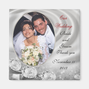 Wedding Favor diamonds photo Magnet