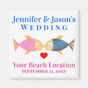 Wedding Favor Fish Beach Tropical Destination Magnet
