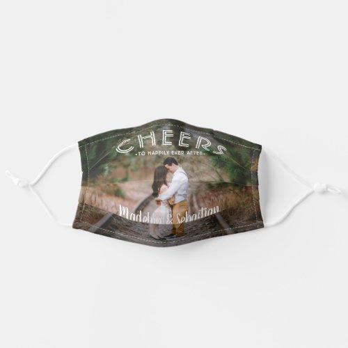 Wedding Favor For Guests Photo Cheers Bridal Party Adult Cloth Face Mask