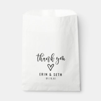 Wedding Favor Gift Bags Thank You Heart Custom