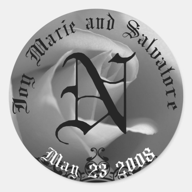 Wedding Favor Gift Package Sticker (Front)