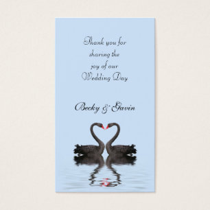 Wedding Favor Gift Tag Romancing Swans Wedding Set