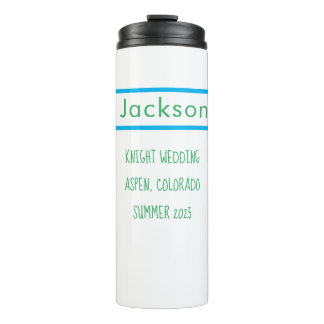 Wedding favor. Groomsman gift.  Thermal Tumbler