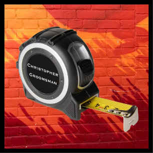 Wedding Favor Groomsman Name Gift Tool Tape Measure