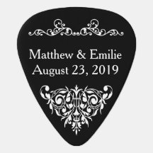 personalized guitar picks for wedding favors