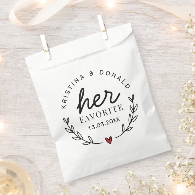 Wedding Favor Her Favorite  Bag (Clipped)