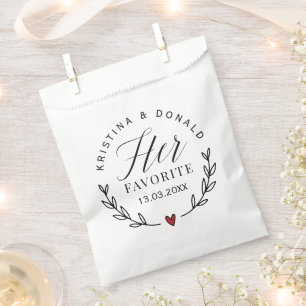 Wedding Favor Her Favorite Favor Bag