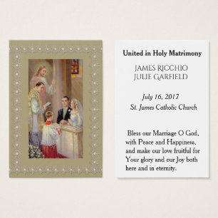 Wedding Favor Holy Card Bride Groom
