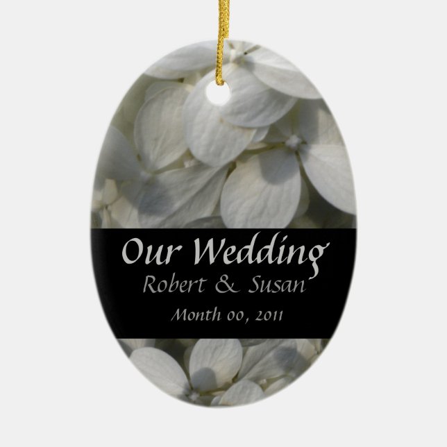 Wedding Favor Keepsake Ceramic Ornament (Front)