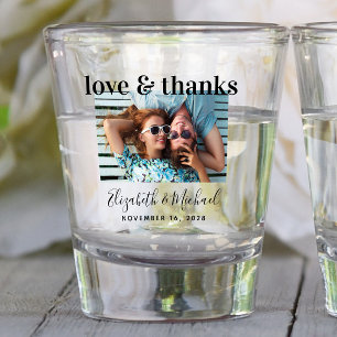 Wedding Favor Love Thanks Photo Custom Shot Glass