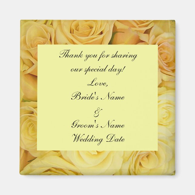Wedding Favor Magnet Template (Front)