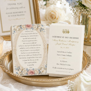 Wedding Favor Marriage Prayer Keepsake
