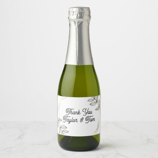 Wedding favor mini bottle labels (Front)